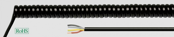 PUR-спиральный кабель, чёрный